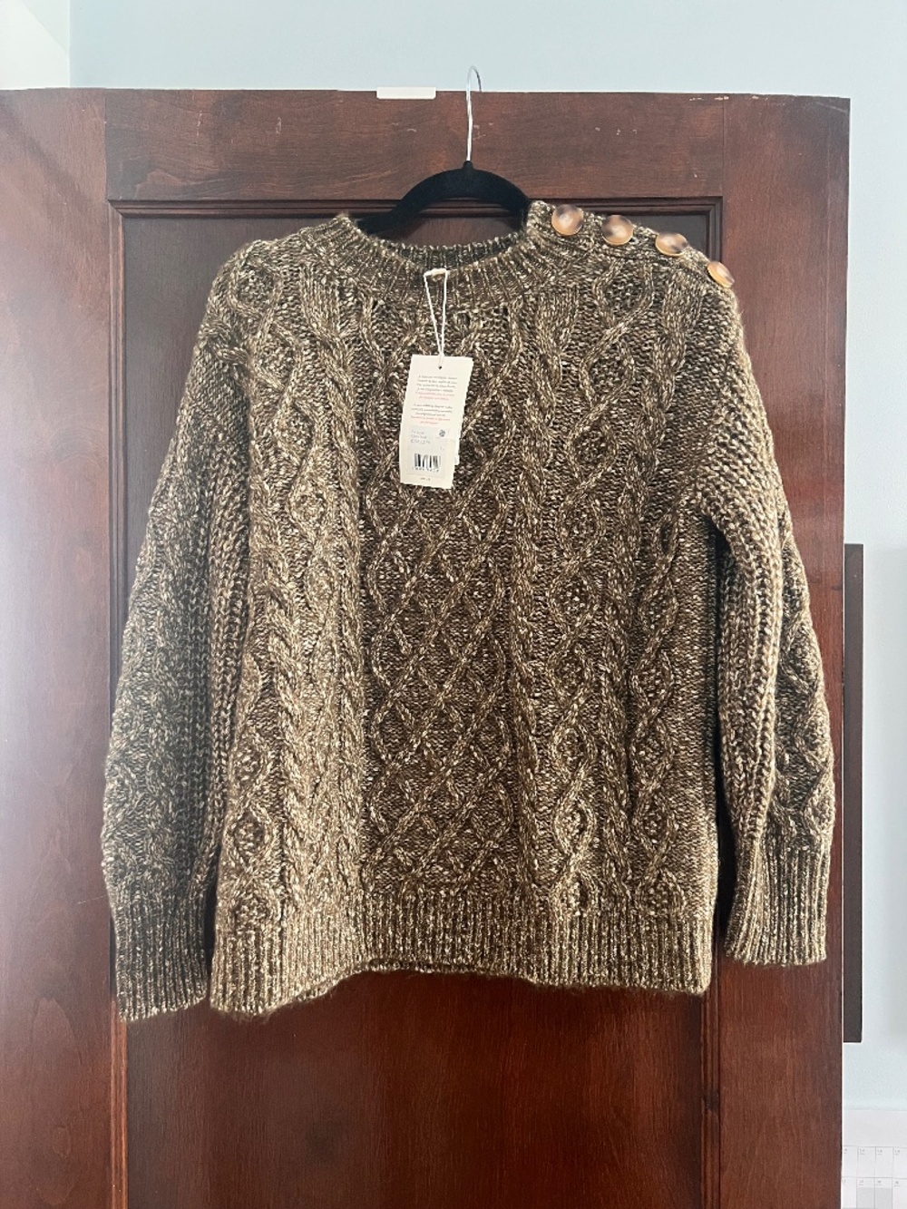 Sezane James Jumper in Olive Green Size Small